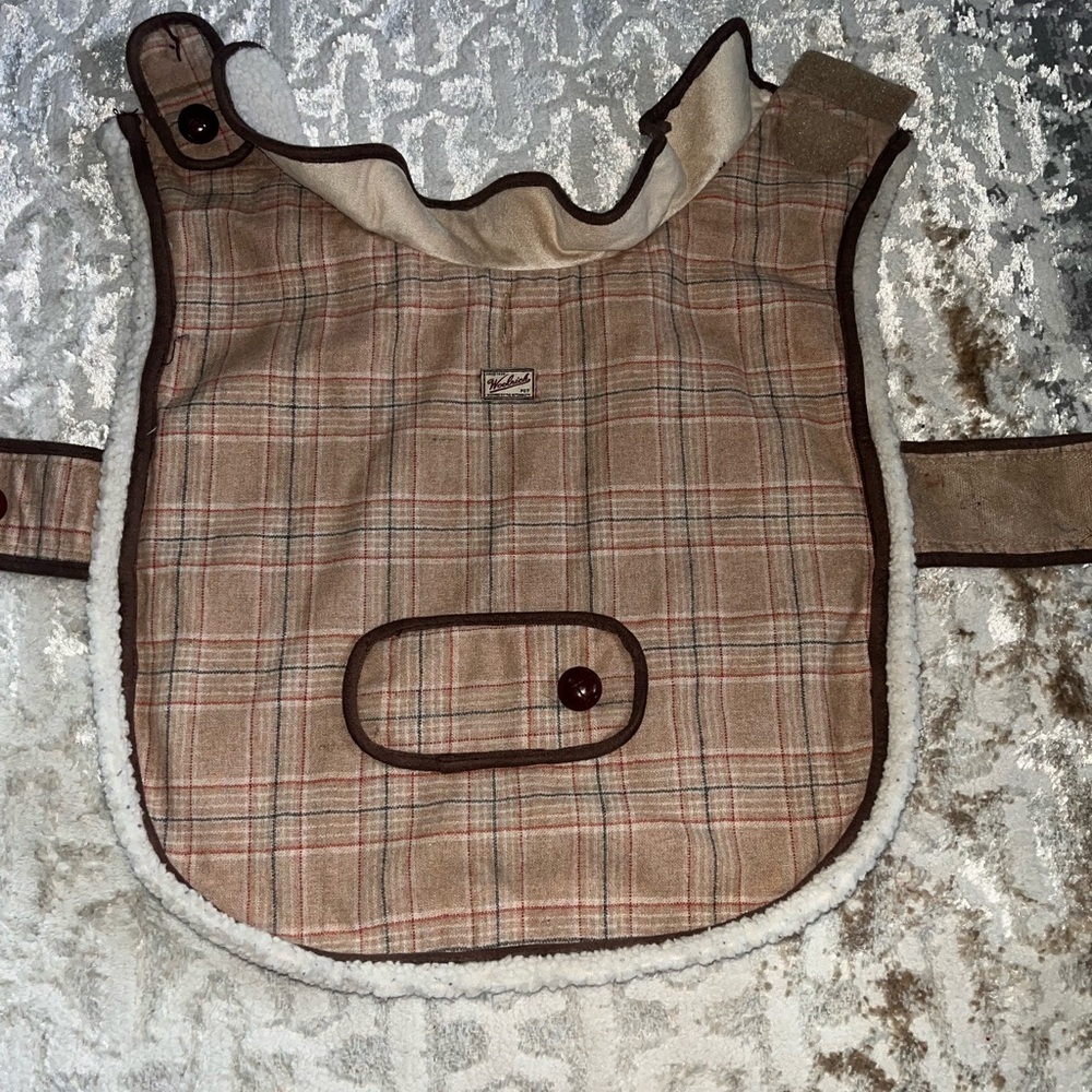 Woolrich plaid and blue fog coat size medium - Picture 6 of 6